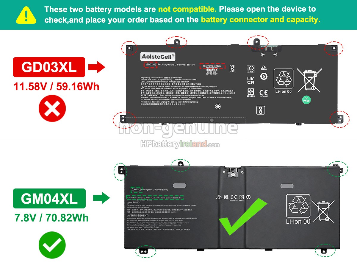 HP OmniBook X 14-KA0048TU Battery Replacement Ireland