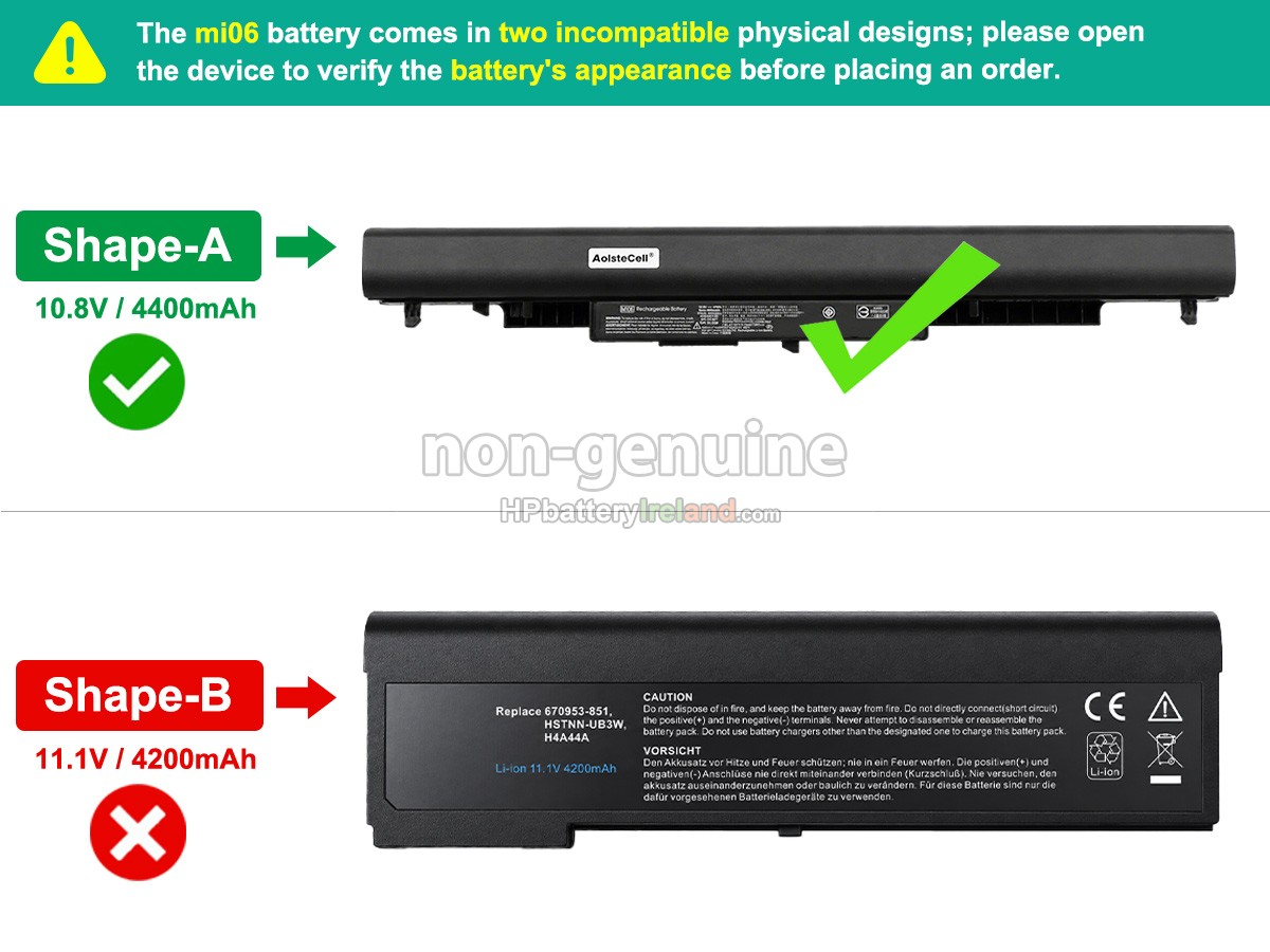 HP MI06 Battery Replacement Ireland