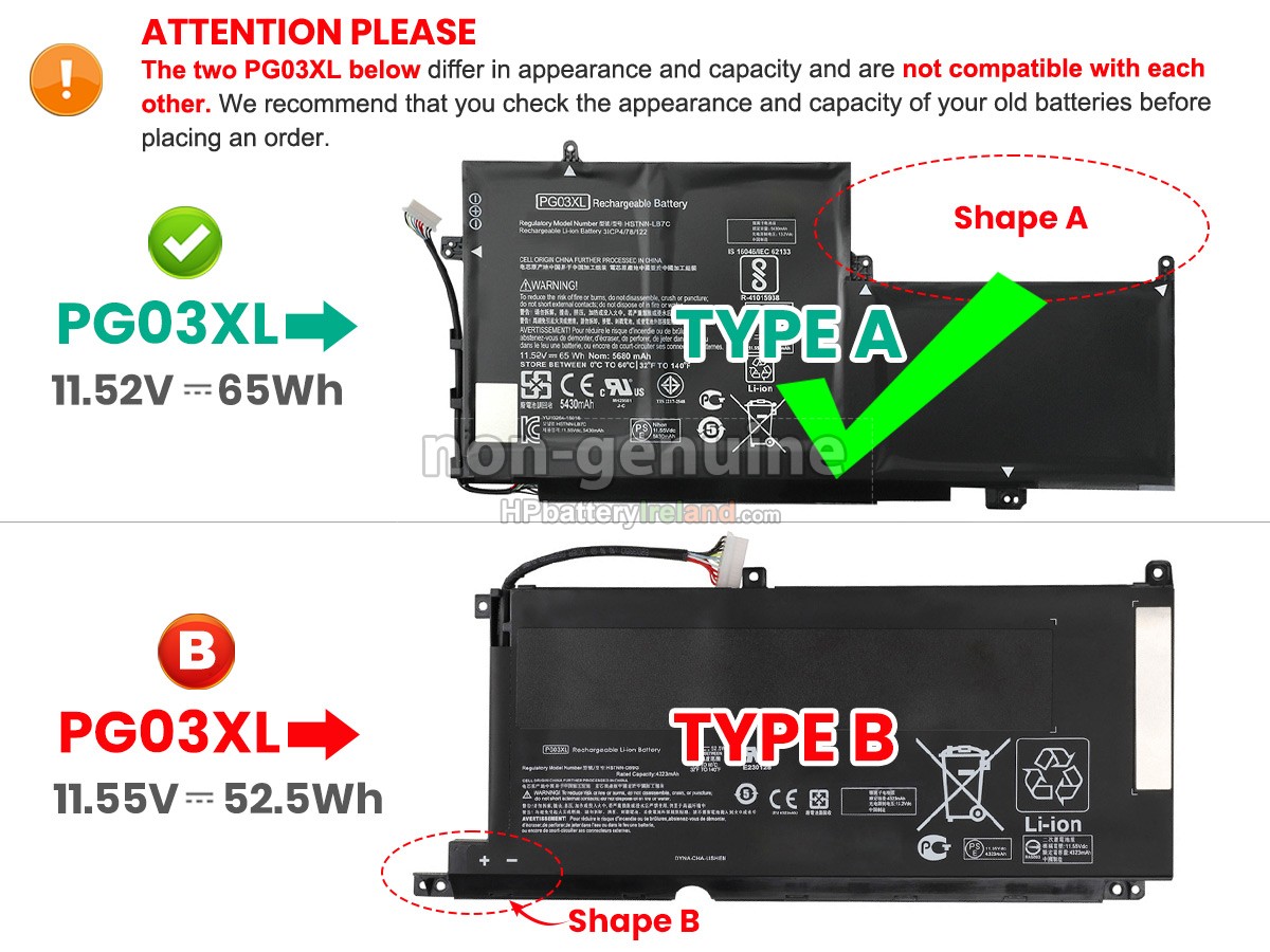 HP PG03 Battery Replacement Ireland