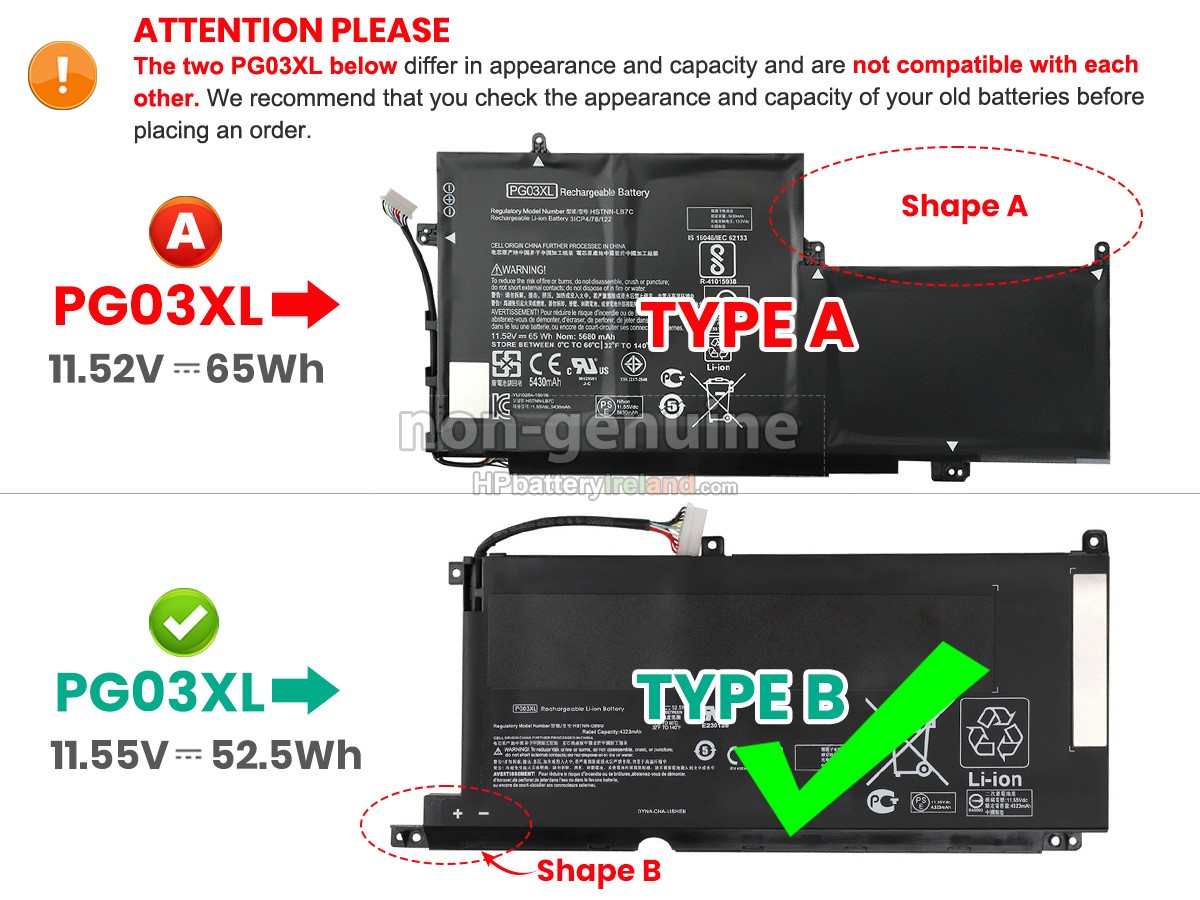 HP PG03 Battery Replacement Ireland
